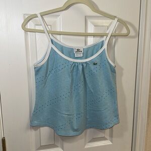 Lacoste light blue polo tank